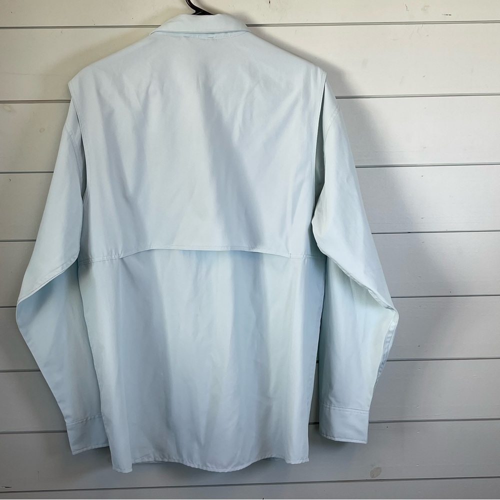 Patagonia full button down long sleeve shirt light blue men’s size medium - Picture 3 of 5
